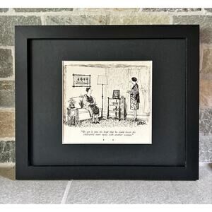 Framed Vintage New Yorker Magazine 8x10 Weber Cartoon Clipping Cholesterol